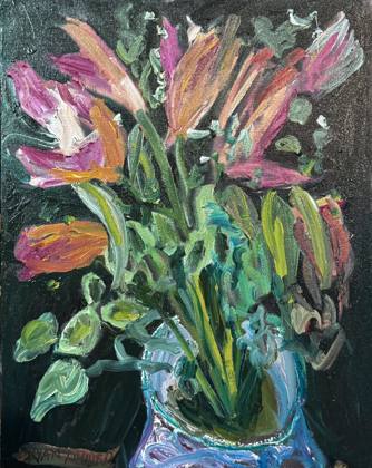 Wilting Lillies no.2, painting by Ryan Louder