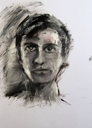 Young Boy, painting by Ryan Louder