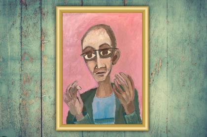 Yuval Noah Harari, painting by Ryan Louder