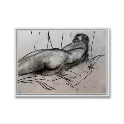 Zoma 3 - 16x23 Oil and Charcoal On Paper, painting by Ryan Louder