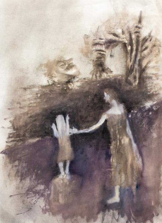 A painting titled 'Are They Friendly?' by London Paintings