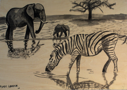 A painting titled 'Africa' by London Paintings