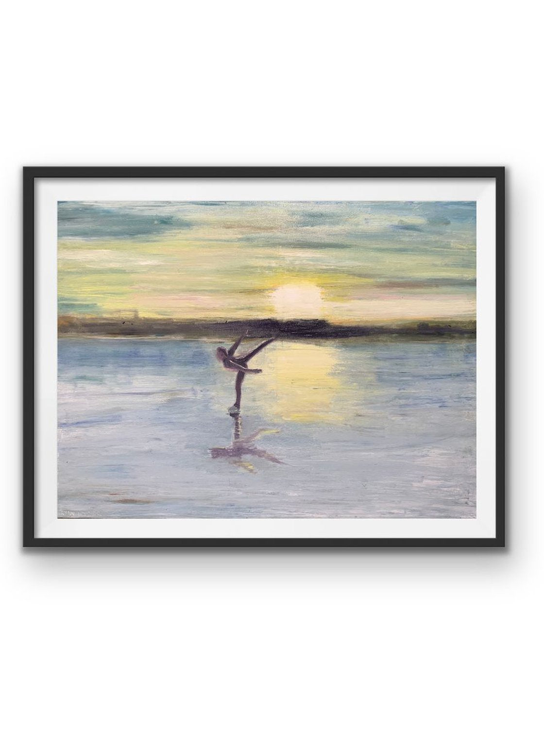 A painting titled 'Ice Skating by Ryan  Louder' by Ryan Louder