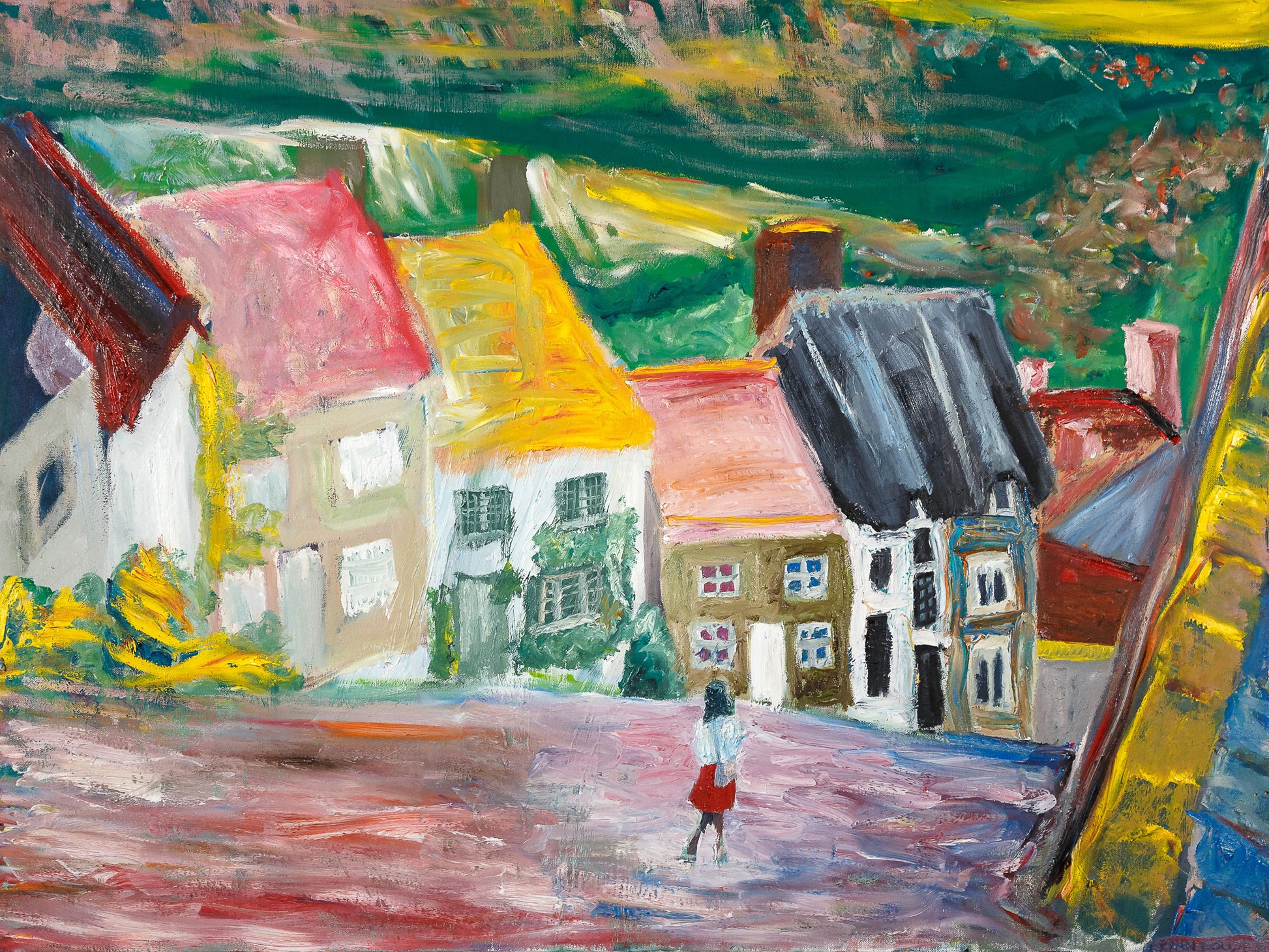 A painting titled 'The Village (original sold)' by London Paintings