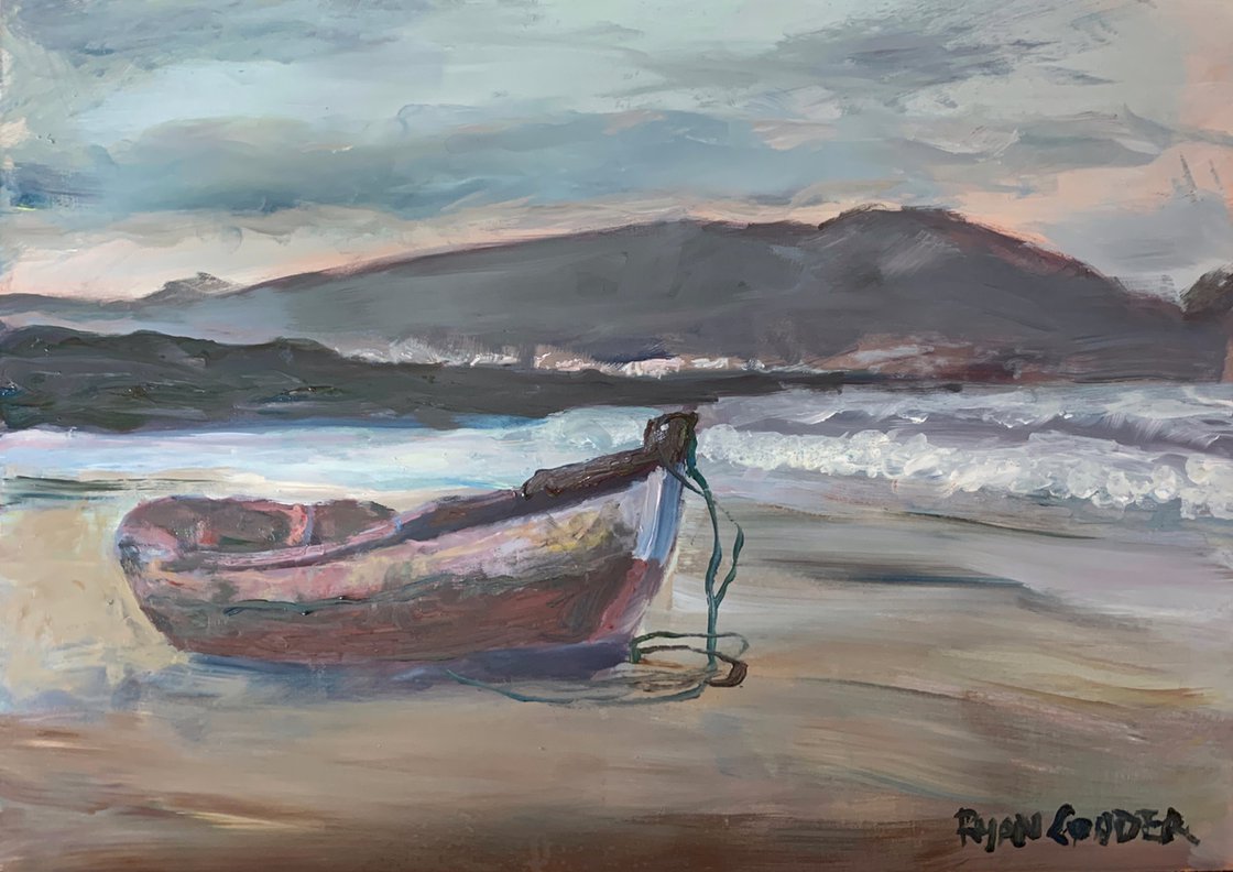 A painting titled 'The Old Boat by Ryan  Louder' by Ryan Louder