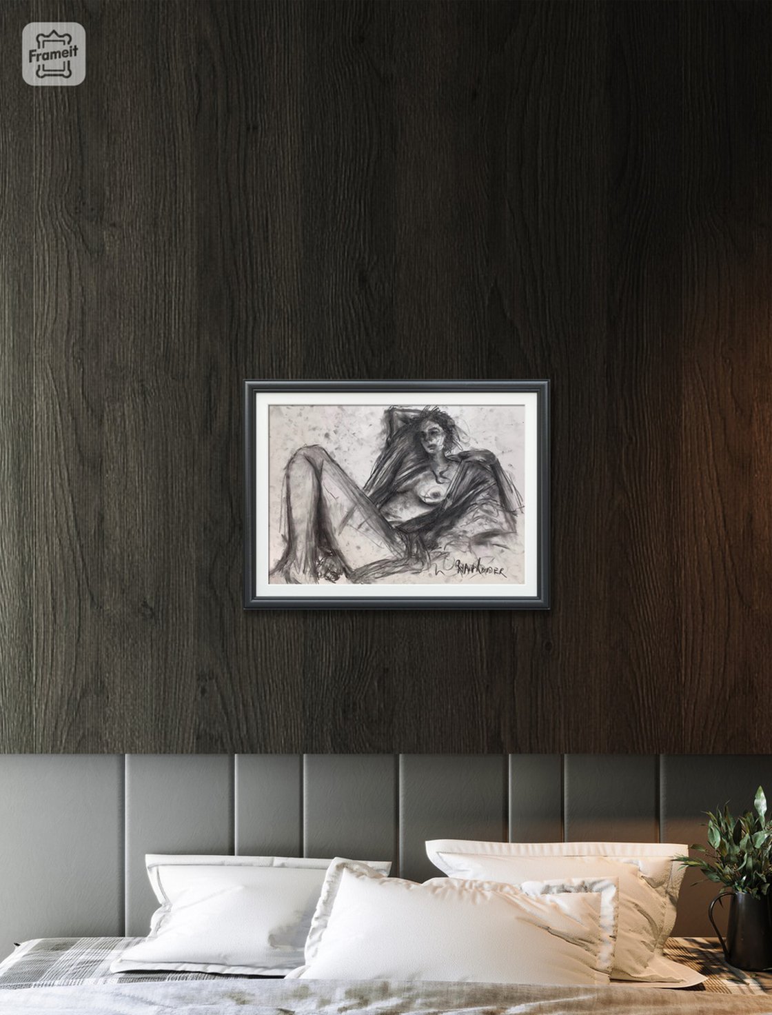 A painting titled 'Nude Study of Emily 1 by Ryan  Louder' by Ryan Louder